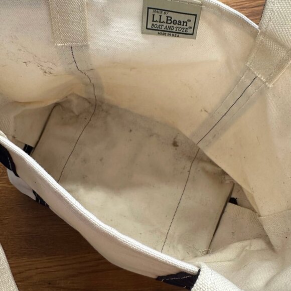 Vintage L.L. Bean Navy Boat and Tote Bag Medium - Picture 4 of 7